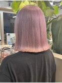 ミルクティーピンクベージュカラーハイトーンカラーダブルカラー