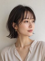 ハーツ 青山表参道店(Heart's) 白髪ぼかし脱白髪染め似合わせショートボブ40代50代60代