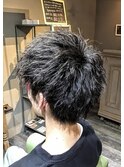ミディアムショートのツーブロックのソフトツイストパーマ★
