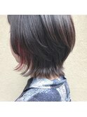 “ ウルフボブ 伸ばしかけウルフ インナーカラー”中西英美子