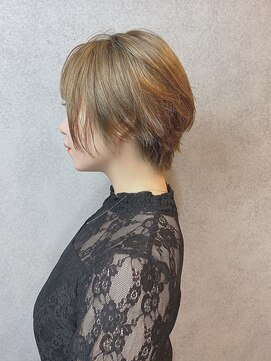 ヘアサロンM 新宿 外ハネボブ/アッシュブラウン/ネオウルフ/デザインカラー
