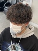 波巻きスパイラルツイストスパイラルパーマツーブロックパーマ