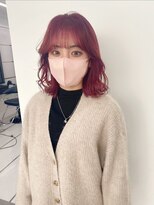 ギグスダブル 栄久屋大通店(gigs double)&nbsp;レイヤーミディアム/レッドピンク