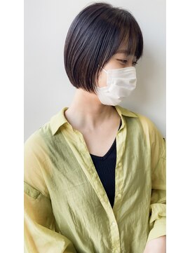 イオエ(ioe) 黒髪/ボブルフ/ネビージュ/小顔/ワンレン/髪質改善/グレージュ