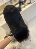大人可愛い透明感立体感エアストレート