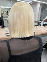 ベレーザ 渋谷(BELEZA)&nbsp;8177渋谷ブロンドホワトアッシュハイトーンカラーボブ韓国ヘア