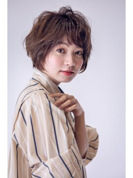 ブリング バイ スノードロップ 吉祥寺(BRING by Snowdrop) デザインカラー/レイヤーカット/ウェットヘア/オリーブベージュ