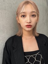 パーク(PARK)&nbsp;【PARK】切りっぱなしボブ×ハイトーンベージュ