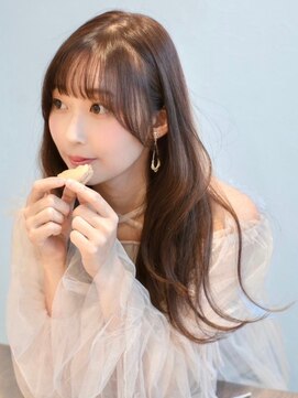 グリッター 仙台中央店(GRITTERs) 小顔バング　ロングレイヤー　シースルーバング　ゆる巻き