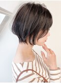 20代30代40代抜け感ショートレイヤーミルクティブラウン