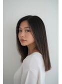 ミディアム　ストレートヘア