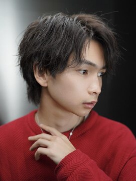 リップス 自由が丘(LIPPS) ソフトツイストアップバング 黒髪