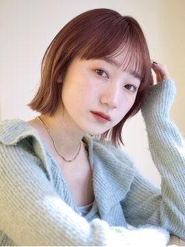 ガーデンヨコハマエスト(GARDEN YOKOHAMA est) 切りっぱなしボブレイヤーワイドバング似合わせカット前髪カット