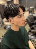 センターパート＆ニュアンスパーマ