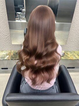 ペレ 栄 アネックス(PELE栄ANNEX) 韓国 くびれロング レイヤー ワンホンヘア 小顔前髪