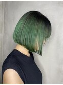10代20代30代バレイヤージュシャドールーツ切りっぱなしボブ