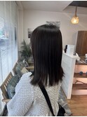 艶アッシュ暗髪