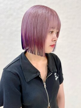 ケンジ 平塚ラスカ店(KENJE) ハイトーンボブ/ルーツカラー/ピンクカラー