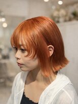 エミューバイメルシー(emmu by MERCI)&nbsp;オレンジカラー×ボブカット 大阪狭山市