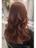カシスピンク/レイヤーカット/髪質改善