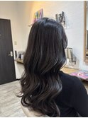 【美髪】大人可愛い。上品ダークグレージュのツヤ髪ロング