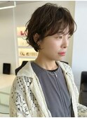 ショートボブ髪型20代30代40代　パーマ　ショートパーマ
