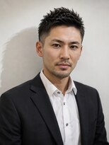 バーバーショップ ヘアーレストホーム(Barber Shop HAIR REST HOME)&nbsp;メンズツーブロラフボディパーマ束感カラーかき上げ20代30代