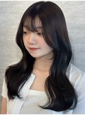 ダークパープル/ナチュラルショート/夏のヘアアレンジ/渋谷