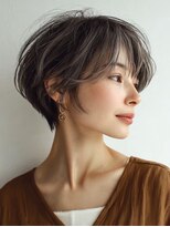 ハーツ 青山表参道店(Heart's) 白髪ぼかし脱白髪染め似合わせショートボブ40代50代60代