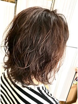 ヘアカフェ コトノハ(hair cafe Kotonoha) 【コトノハ】細束カット+ハイライトがデジタルパーマを今っぽく