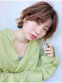 グレージュハイライト_オリーブカラーハイライトカラー_27065