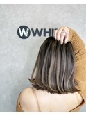 [WHITE RYOTA]ボブバレイヤージュ×メルティベージュ