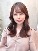 20代30代40代◎韓国ヘアー顔周りレイヤー青髪似合わせカットロブ