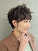 黒髪ボブルフネビージュ小顔ワンレンスペインカール大宮