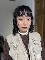 ナループロアツム(Nalu pu loa Tsum)&nbsp;黒髪パーマ/ウェーブパーマ/顔まわりレイヤー