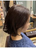 切りっぱなしボブ　外ハネミックス