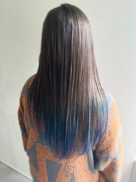 エル セルカ 高田馬場(el CERCA) 外国人風バレイヤージュ×ターコイズブルーカラー