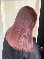 ロダット 横浜(LODAT by little) ピンクグラデーション切りっぱなし　ミディアム 【LODAT横浜】