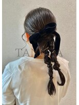 【ダブルポニーテール】編みおろし/結婚式/二次会/同窓会/銀座