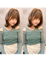 ロンドプロフィール 浦和(Lond profil)&nbsp;中川　前髪カット顔まわり似合わせ外ハネくびれレイヤーミディ