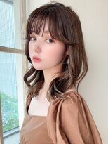 ラルユー 金山(LallYou)&nbsp;美髪ミディアムストレート寒色系カラー極細ハイライト