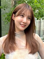 ラボヌールヘアーノーブル 新越谷店(La Bonheur hair noble)&nbsp;切りっぱなしボブエアリーロング美髪ピンクブラウン