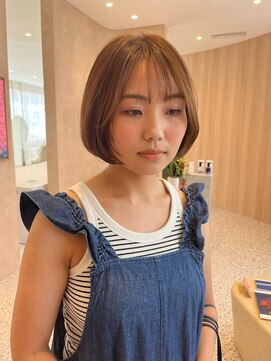オン キャナルシティ博多前店(on) 【晴音】ミニボブ×やわらかベージュ/艶髪/20代/博多