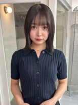 カシェル トウキョウ(Cashel Tokyo)&nbsp;地毛風カラー ボブ 切りっぱなし 暗髪カラー 顔周りレイヤー