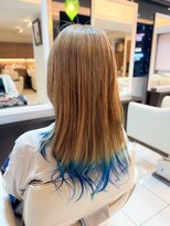 エムタニグチブランシェ(M.TANIGUCHI Branche')&nbsp;ブルー系エンドカラーロング