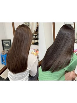 《ブリーチ毛対応》厳選された薬剤で柔らかく艶のある美髪へ＊ずっと触っていたくなる最高の手触り仕上げに