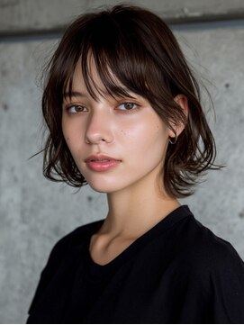 アンドレイ 表参道(andrey) 黒髪カタログ/クラゲヘアー/オリーブグレー/表参道