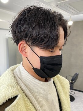 エルマーク 梅田(L-MARK) センターパート/ニュアンスパーマ/ダウンパーマ/men's