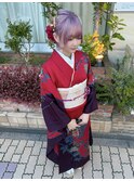 振袖着付けメイクヘアアレンジ