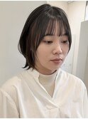 Say.ヘーゼルグレージュ暗めカラーオリーブグレーくびれレイヤー